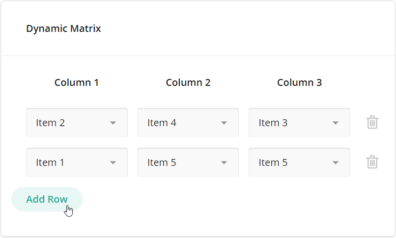 Dynamic Matrix