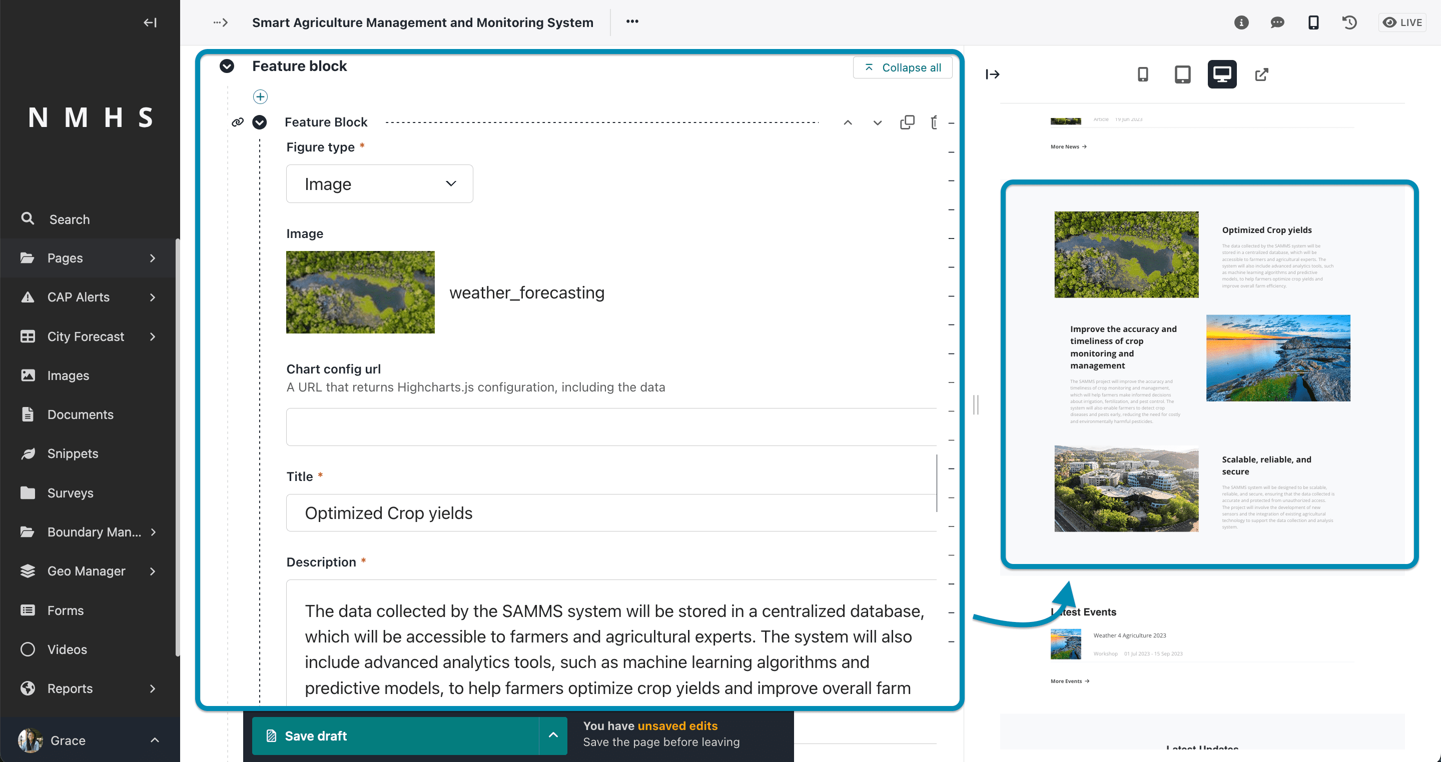 Feature Block Sections