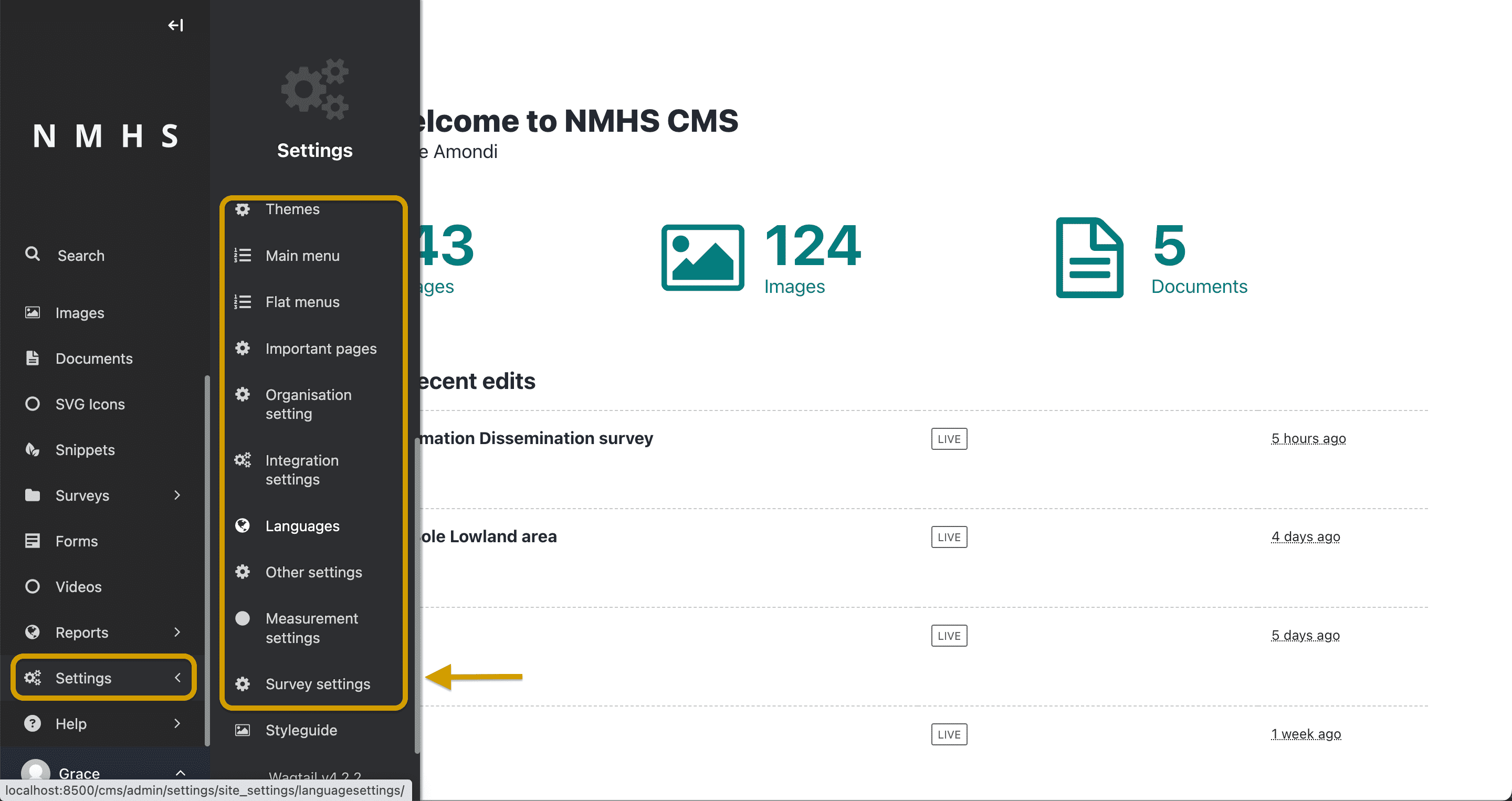 Settings explorer