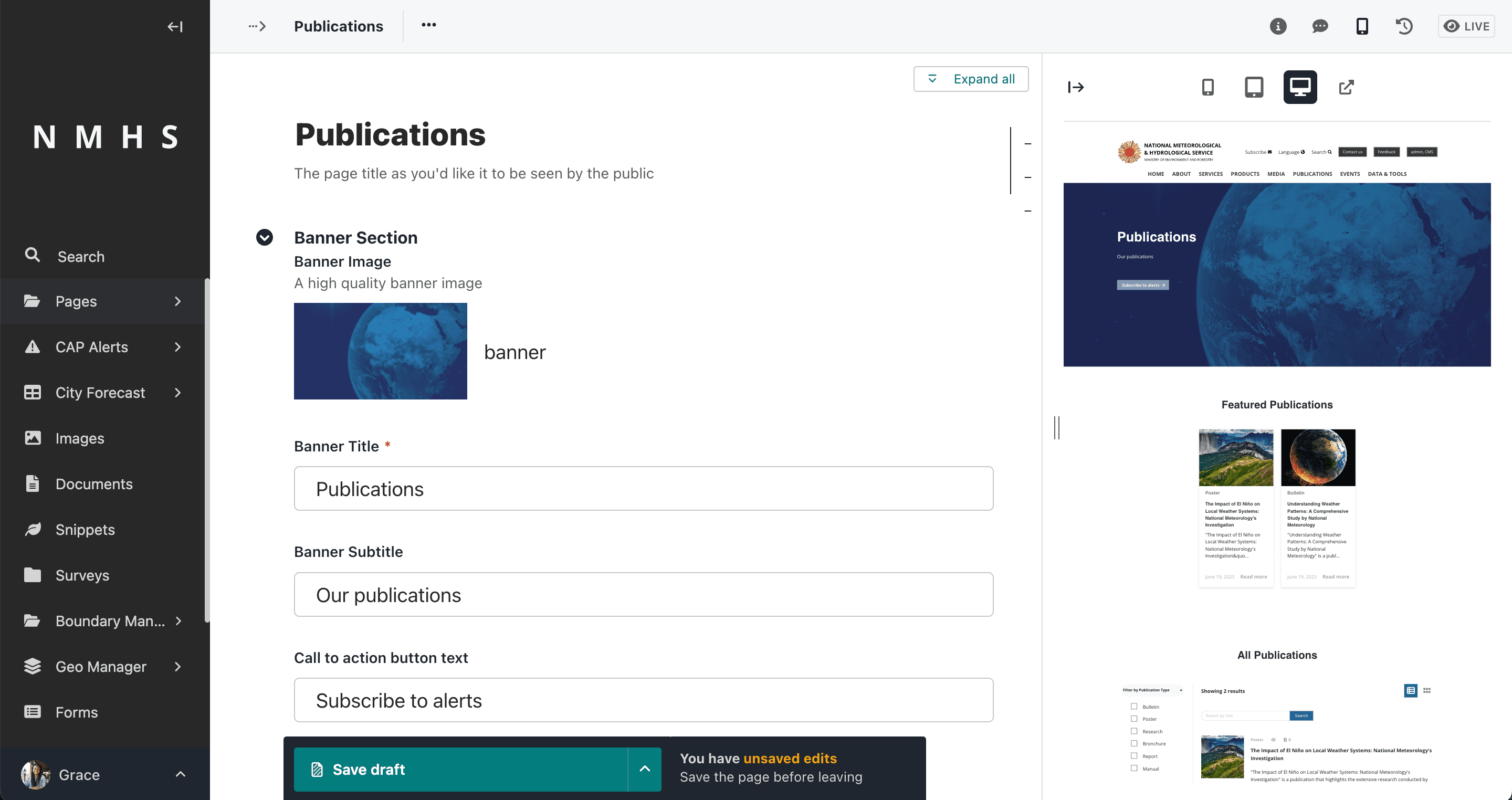 Add Publication List Page