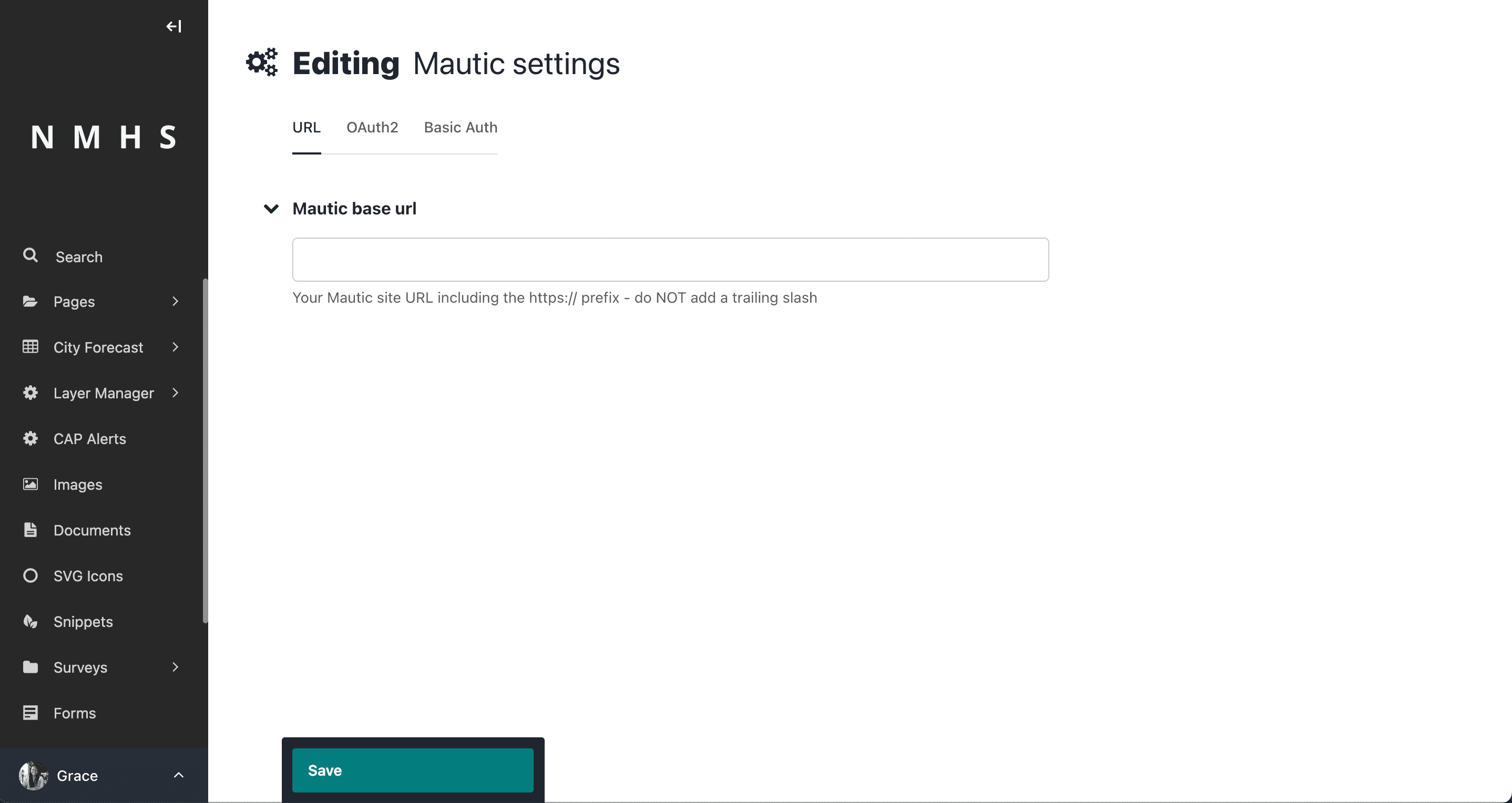 Définir l'URL de base de Mautic