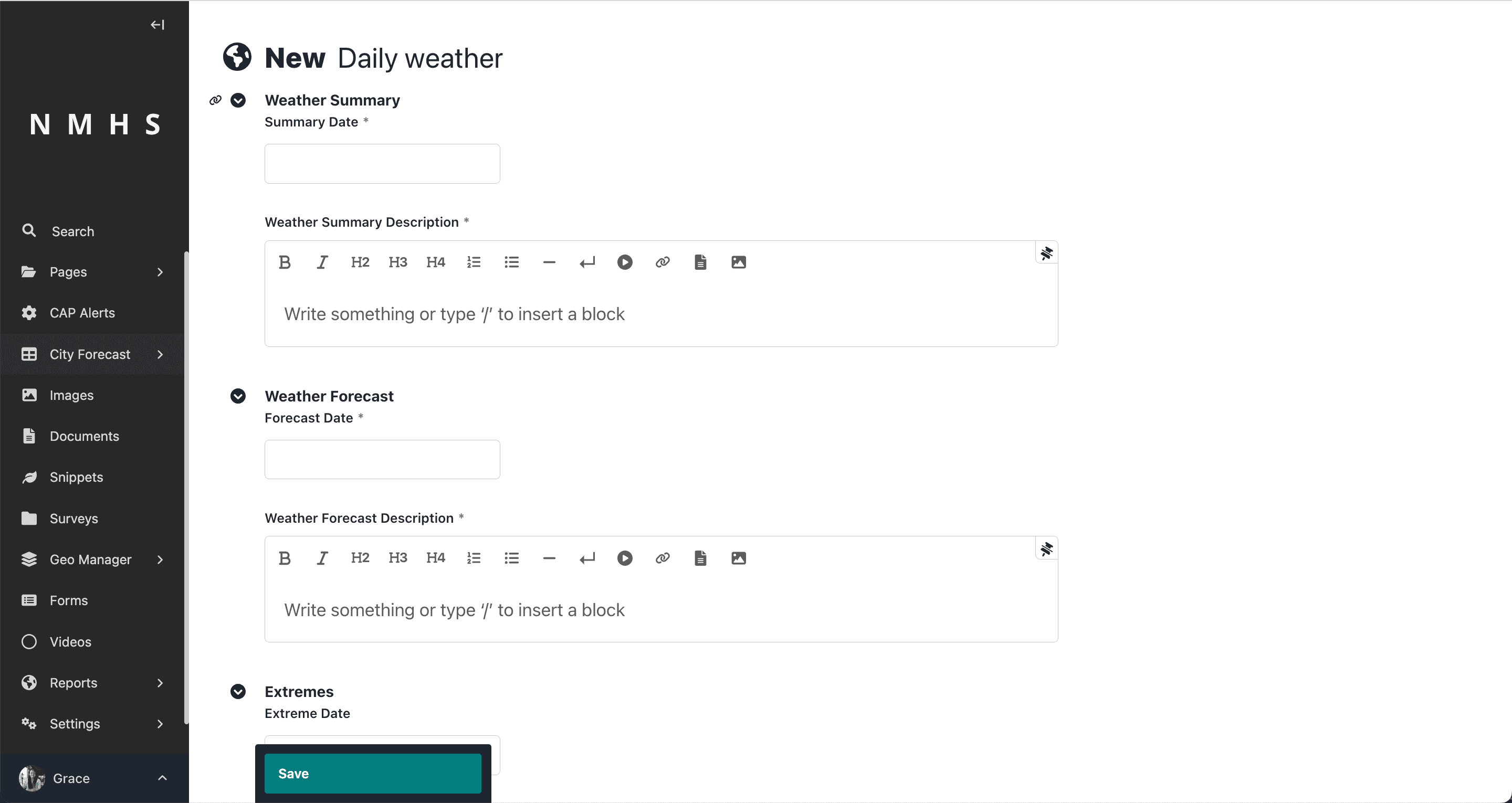 Météo quotidienne
