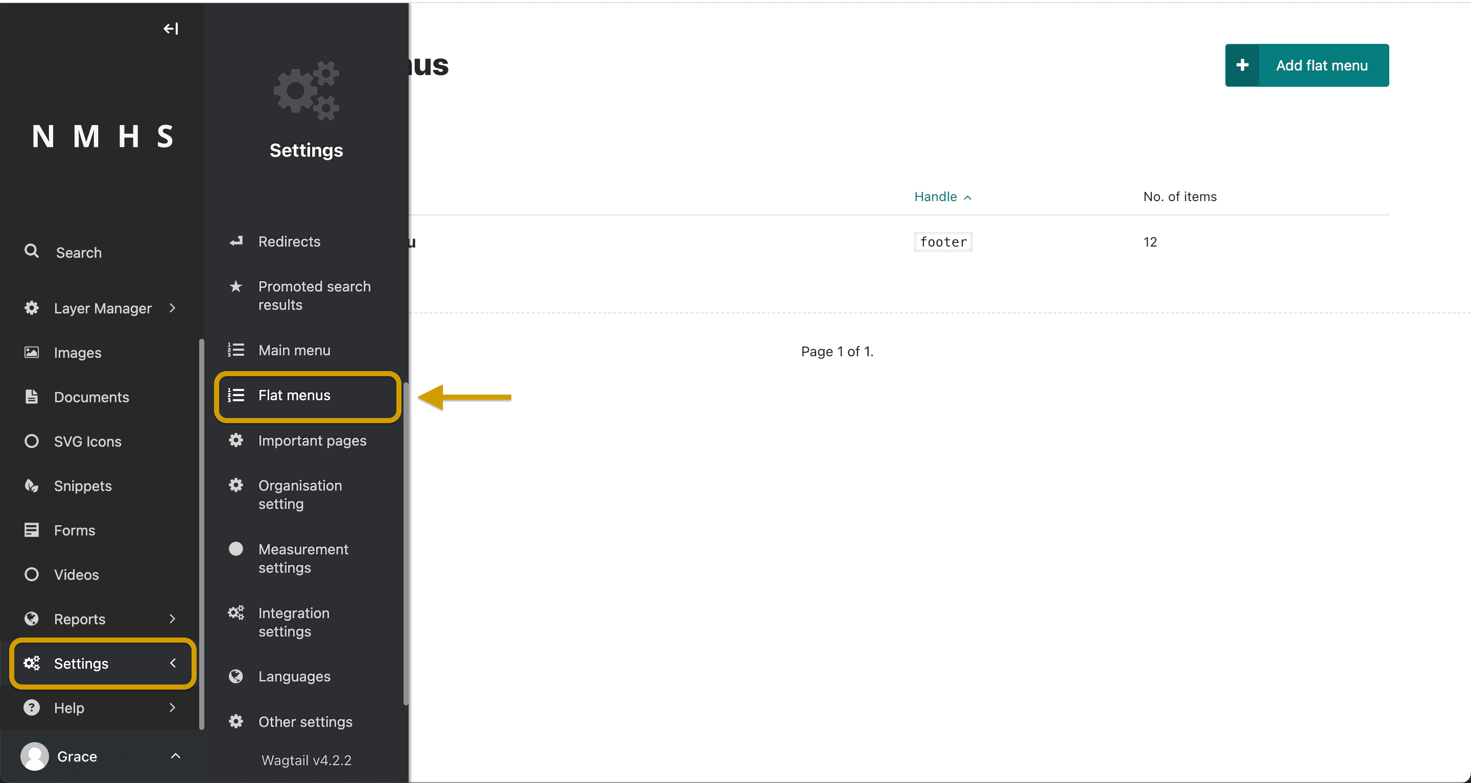 Pied de page